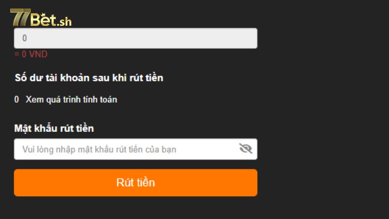 Hướng dẫn rút tiền từ 77Bet cực nhanh